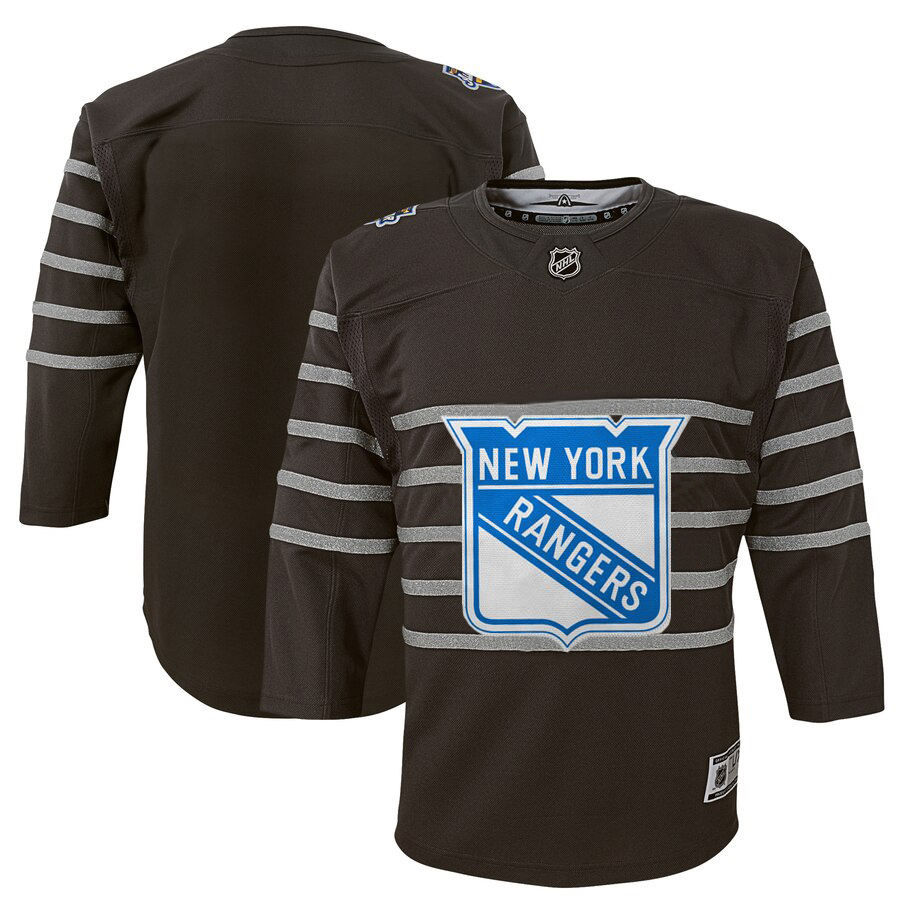 Youth New York Rangers Gray 2020 NHL All-Star Game Premier Jersey->youth nhl jersey->Youth Jersey